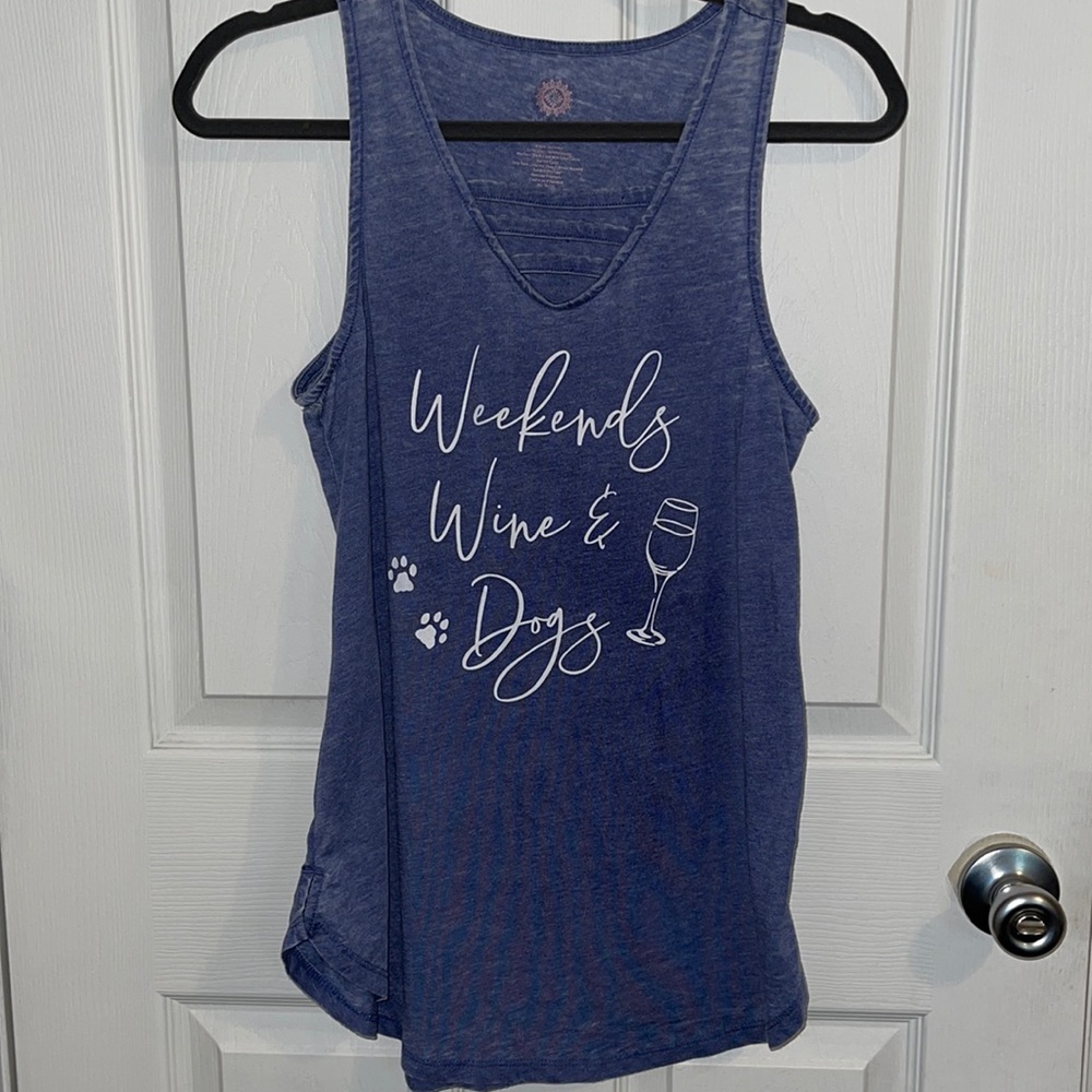 Weekends, Wine and Dogs tank